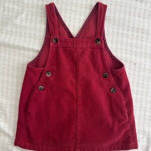 Zara baby Toddler Girl Red Corduroy Overalls size 18-24month
